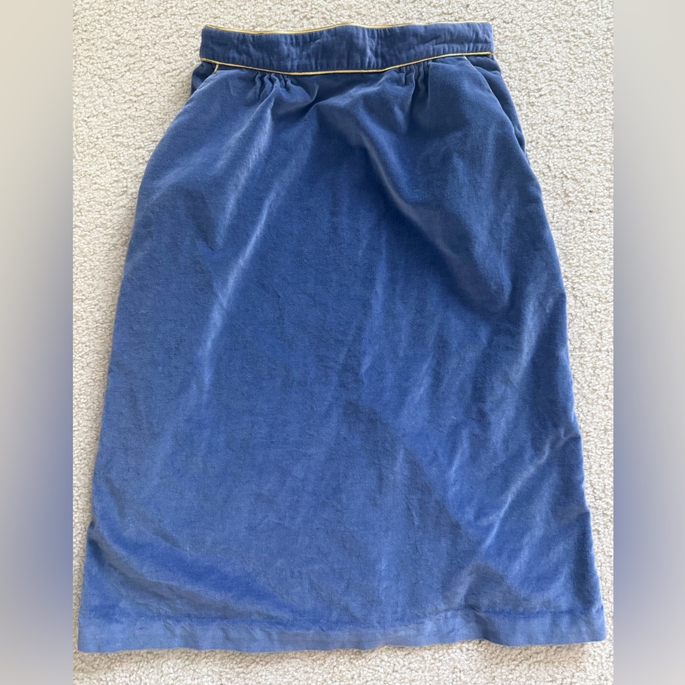Vintage MJ Concepts Sportswear Blue Velvet Women's Skirt